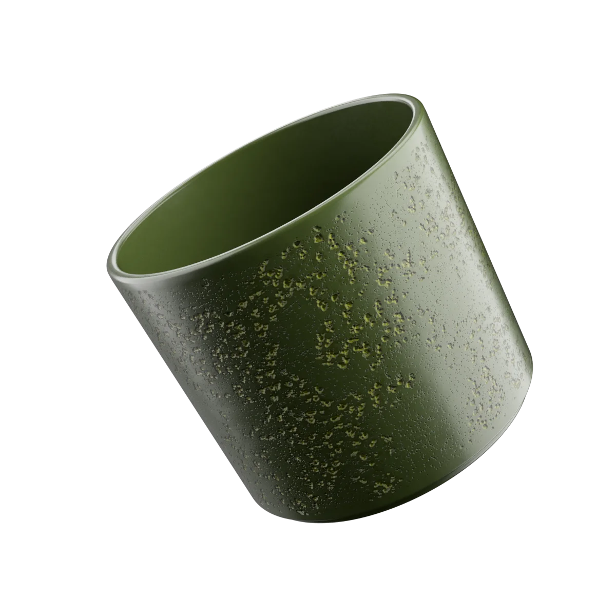 PILLAR LAVA 11 cm o.L. wss.M. flaschengrün matt EAN Try. 2