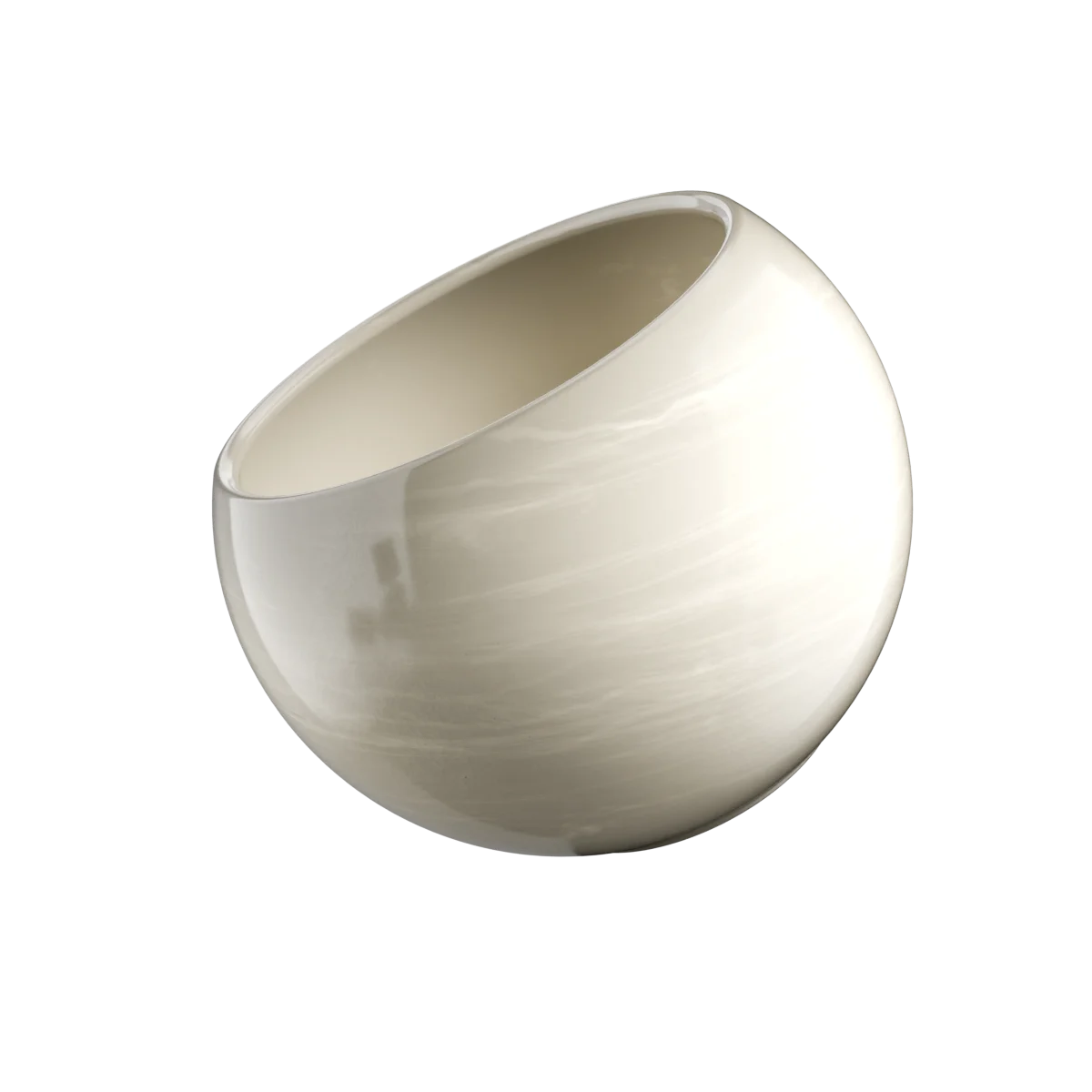 LUNA SPHERE 12 cm o.L. grnt. weiß lasierend EAN Try. 1