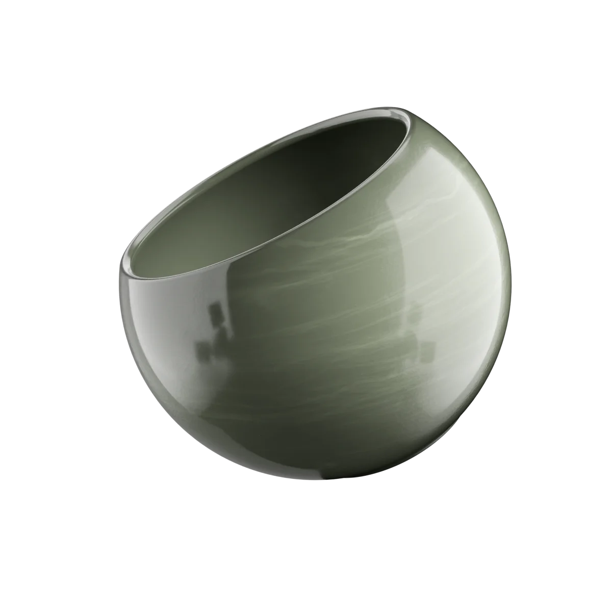 LUNA SPHERE 20 cm o.L. grnt. grau-grün lasierend EAN Try. 4