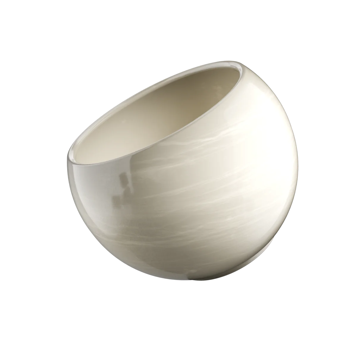 LUNA SPHERE 14 cm o.L. grnt. weiß lasierend EAN Try2-Pal.